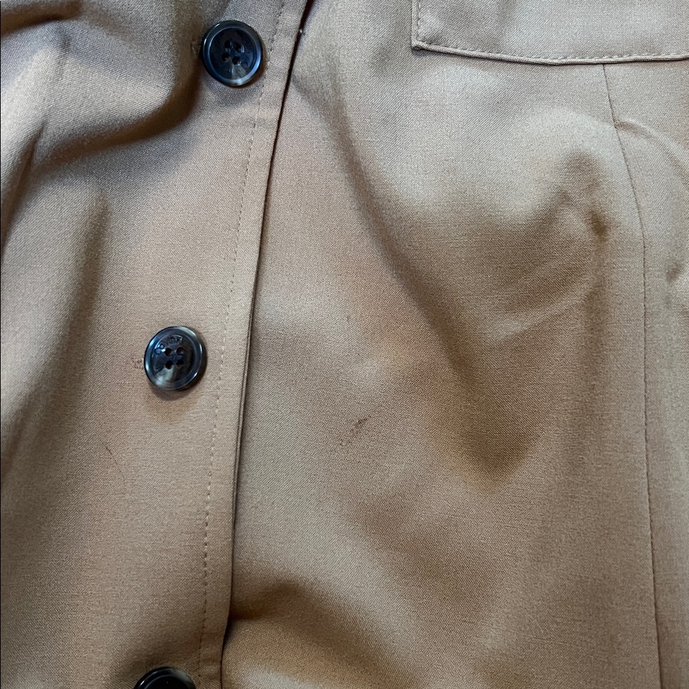 Calvin Klein Tan Sleeveless Button-Front Shirtdress with Belt - Picture 7 of 7